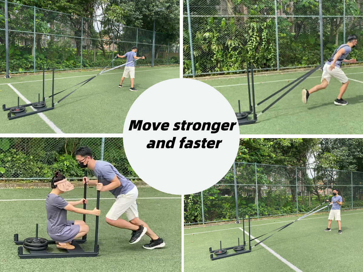 Weight Sled for Training Push Pull Workout Sled Football - shikoyi Official Imagery - 4