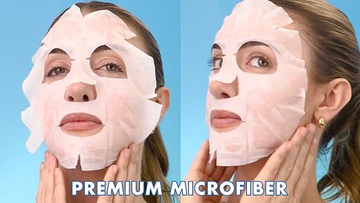 Ebanel 10-Pack Collagen Face Mask with Hyaluronic Acid, Vitami... - Product Imagery