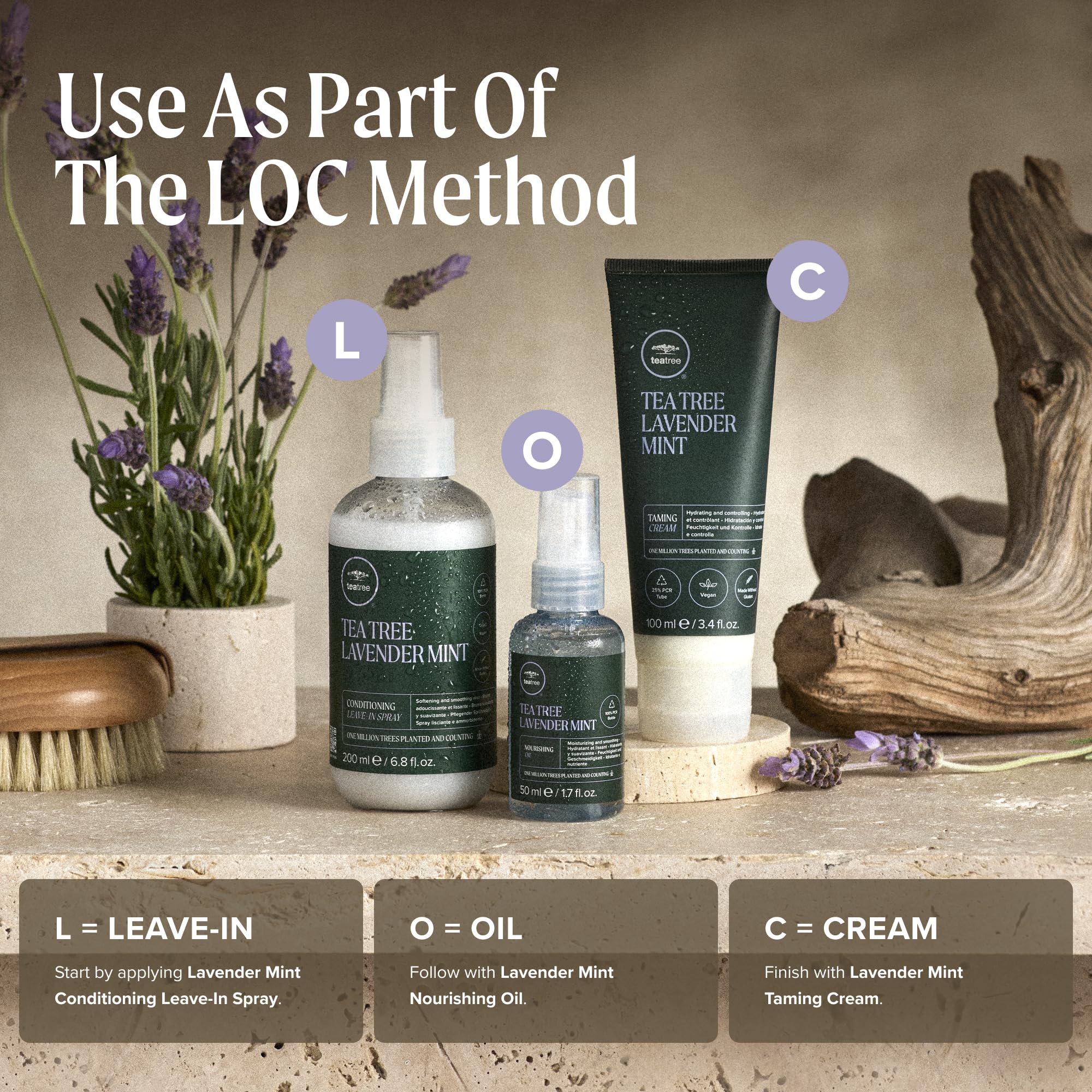 Tea Tree Lavender Mint Nourishing Oil, Multi-Benefit Treatment Oil, Moisturizing + Smoothing, For Coarse, Curly + Dry Hair, 1.7 fl. oz.