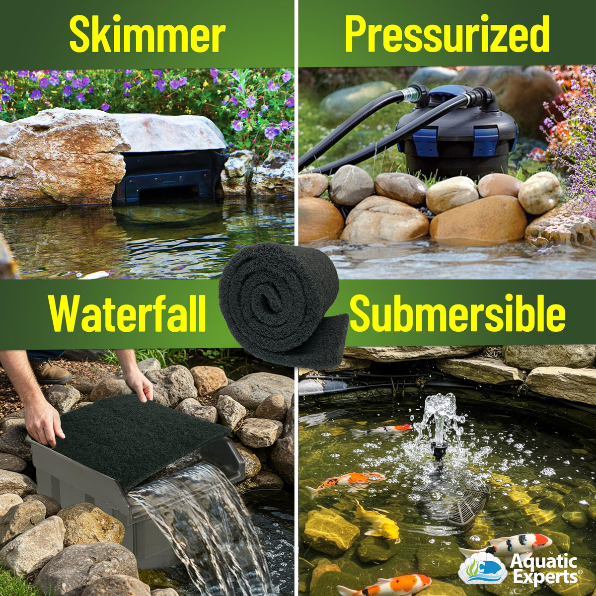 Aquatic Experts Classic Koi Pond Filter Pad COARSE Bulk Roll - Aquatic Experts Official Imagery - 5