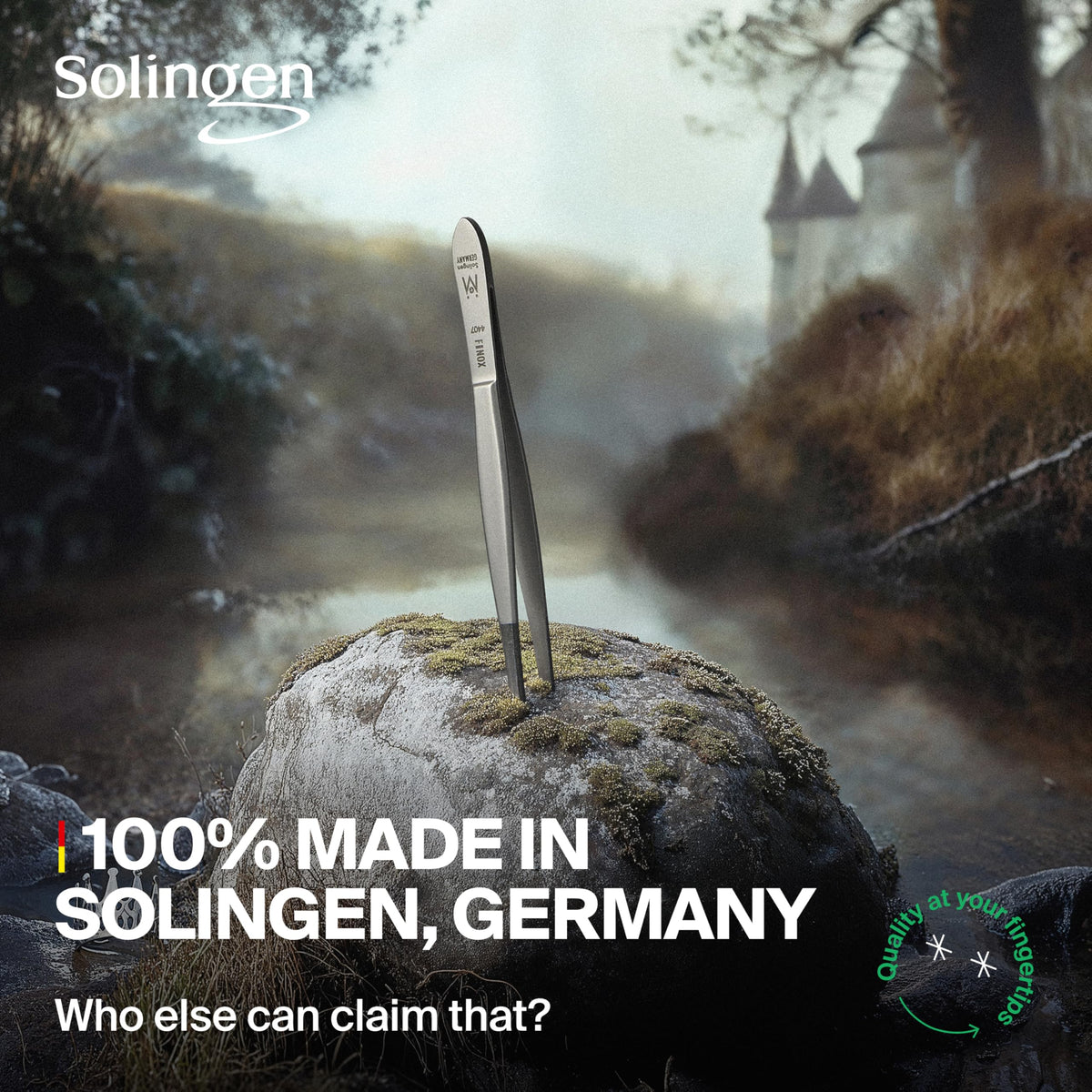 GERMANIKURE Slanted Tweezers Precision German Steel Leather - GERmanikure Official Imagery - 8