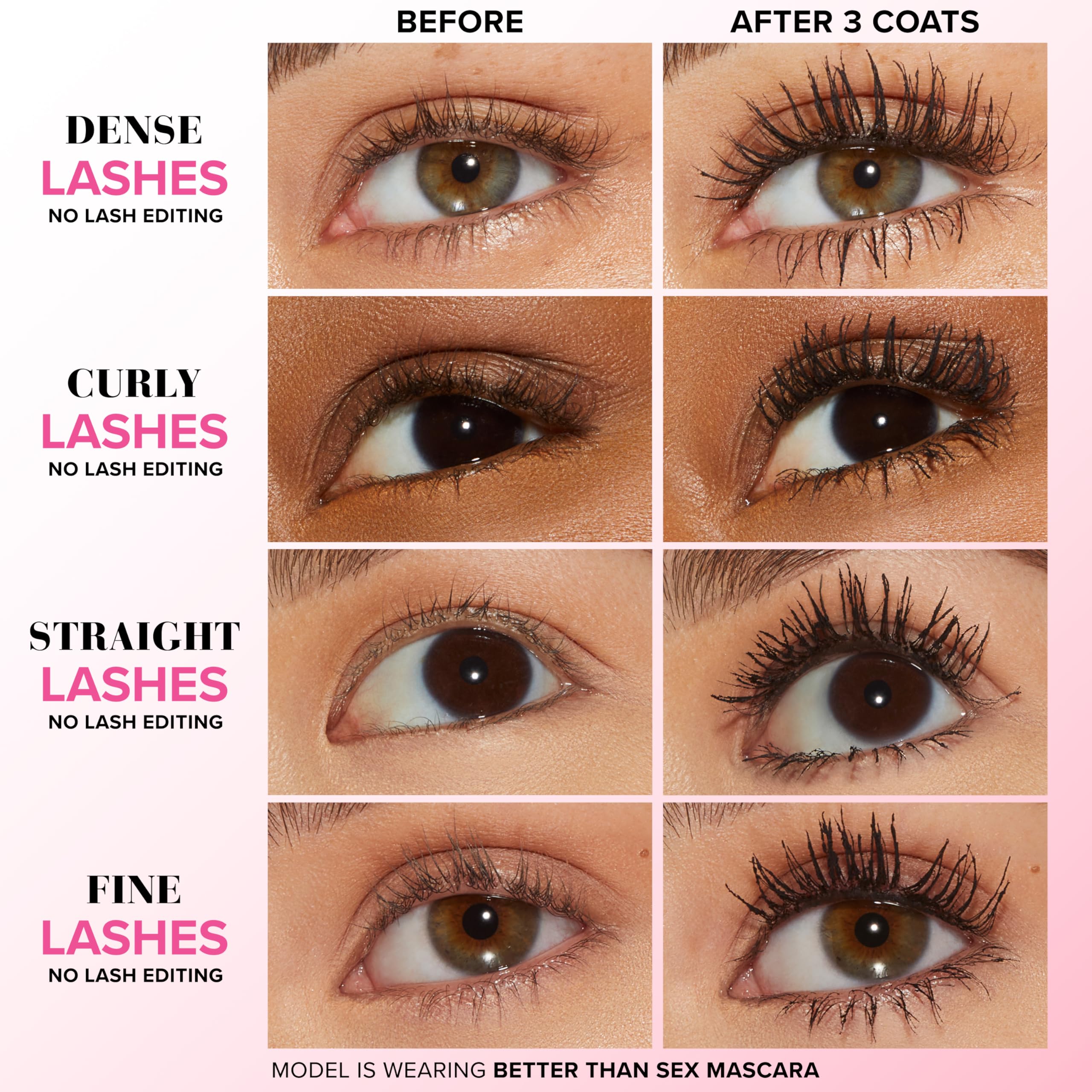 Too Faced Better Than Sex Volumizing Mascara - Premium Selection Official Imagery - 3