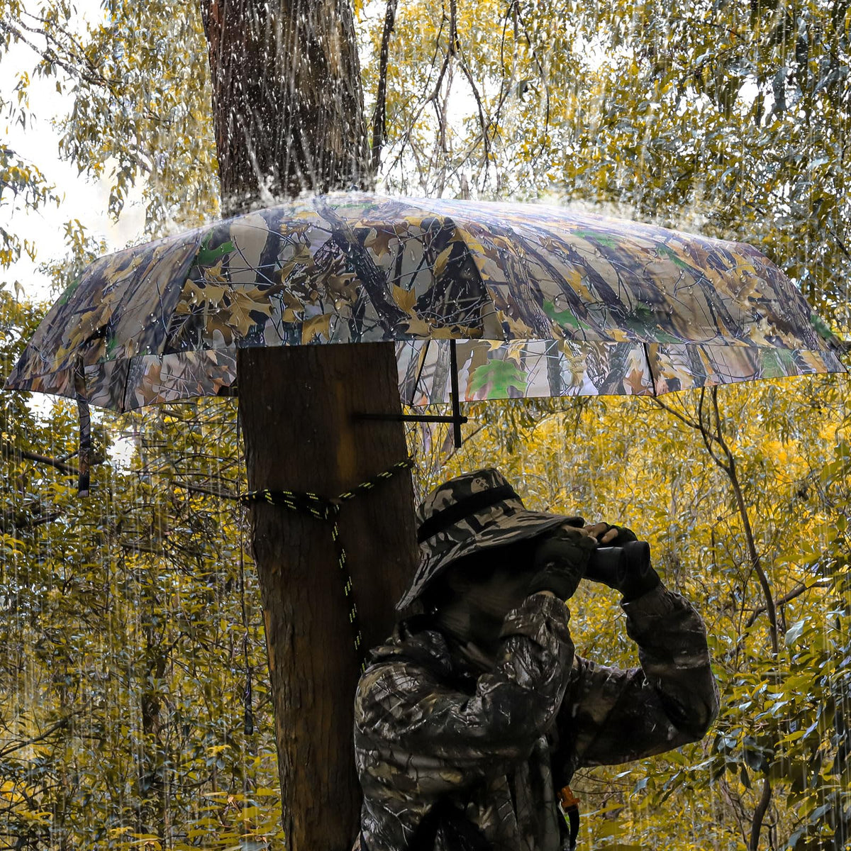 2 Man Tree Stand Umbrella with Heavy Duty Rod 60 Wide - Kalkal Official Imagery - 8