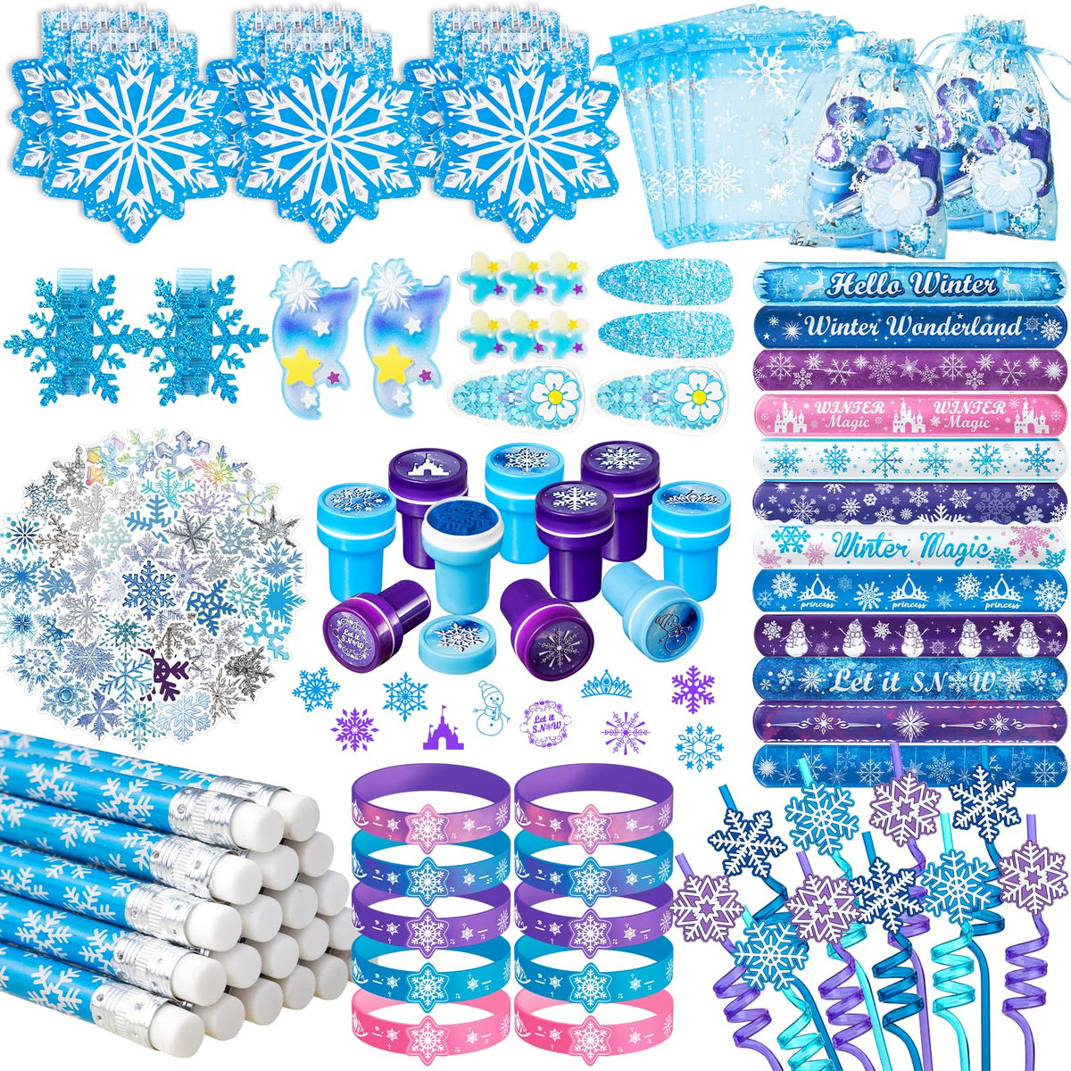 DMIGHT 130PCS Frozen Party Favors for Girls Winter Birthday - DMIGHT Official Imagery - 2