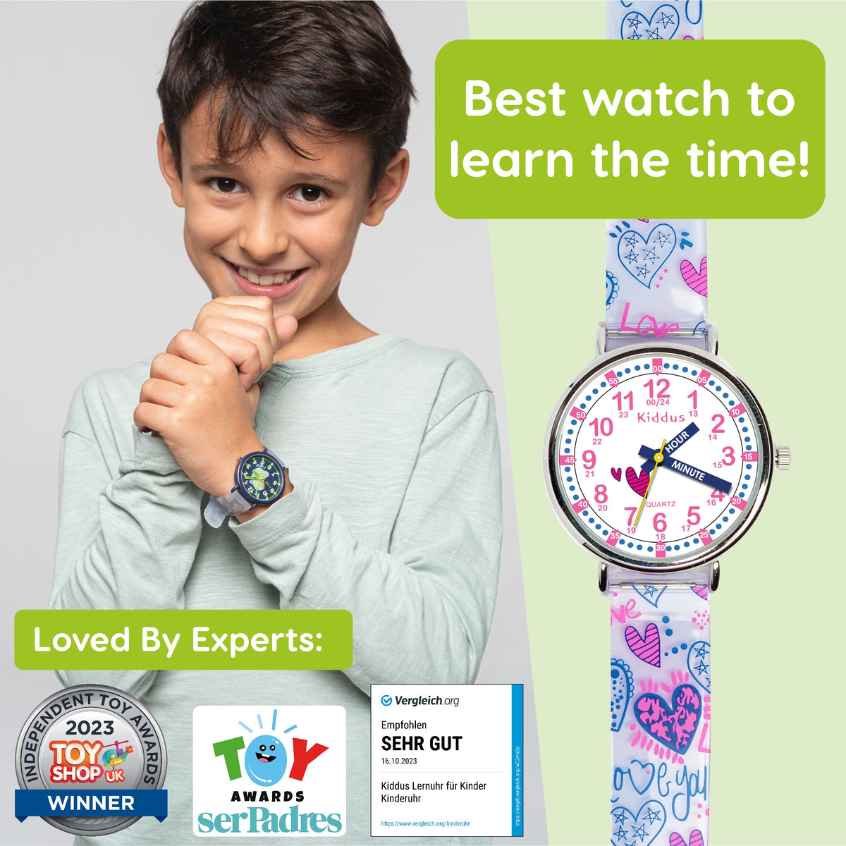 Kiddus Watches Boy and Girl Kids Ages 6 12 Analog Time - Kiddus Official Imagery - 3