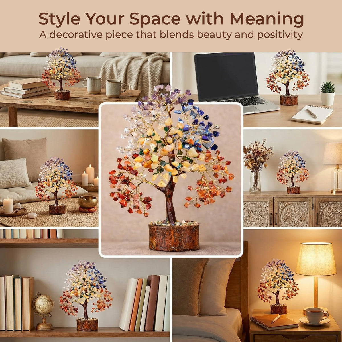 Healing Crystal Tree of Life for Unique Birthday Gifts for - KARMAPLEDGE Official Imagery - 7