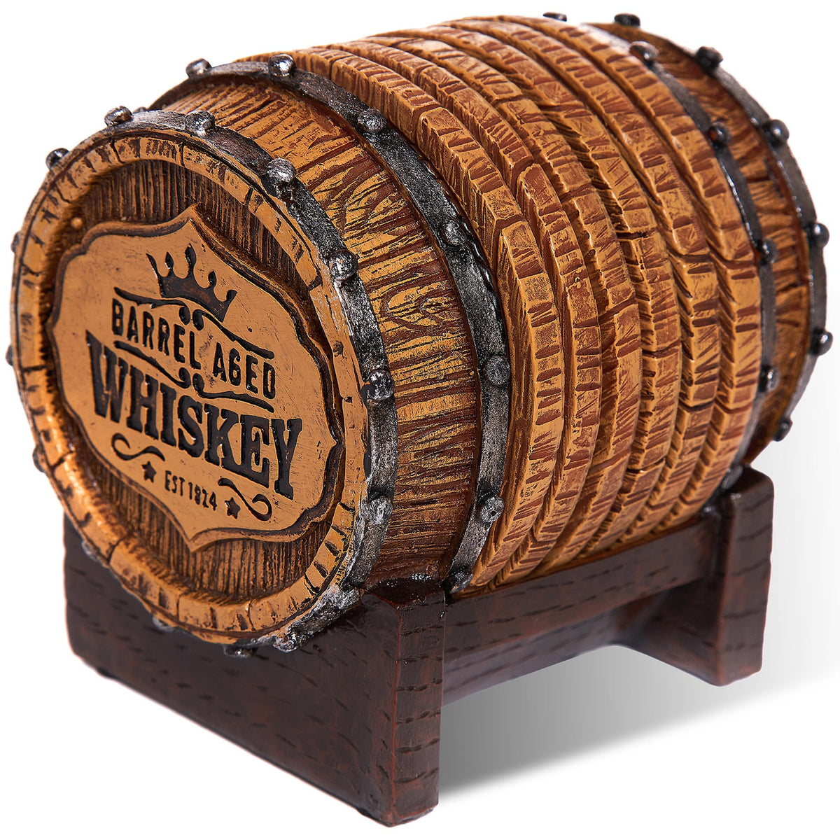 Whiskey Barrel Coasters Set of 6 - Cabin Obsession Official Imagery - 1