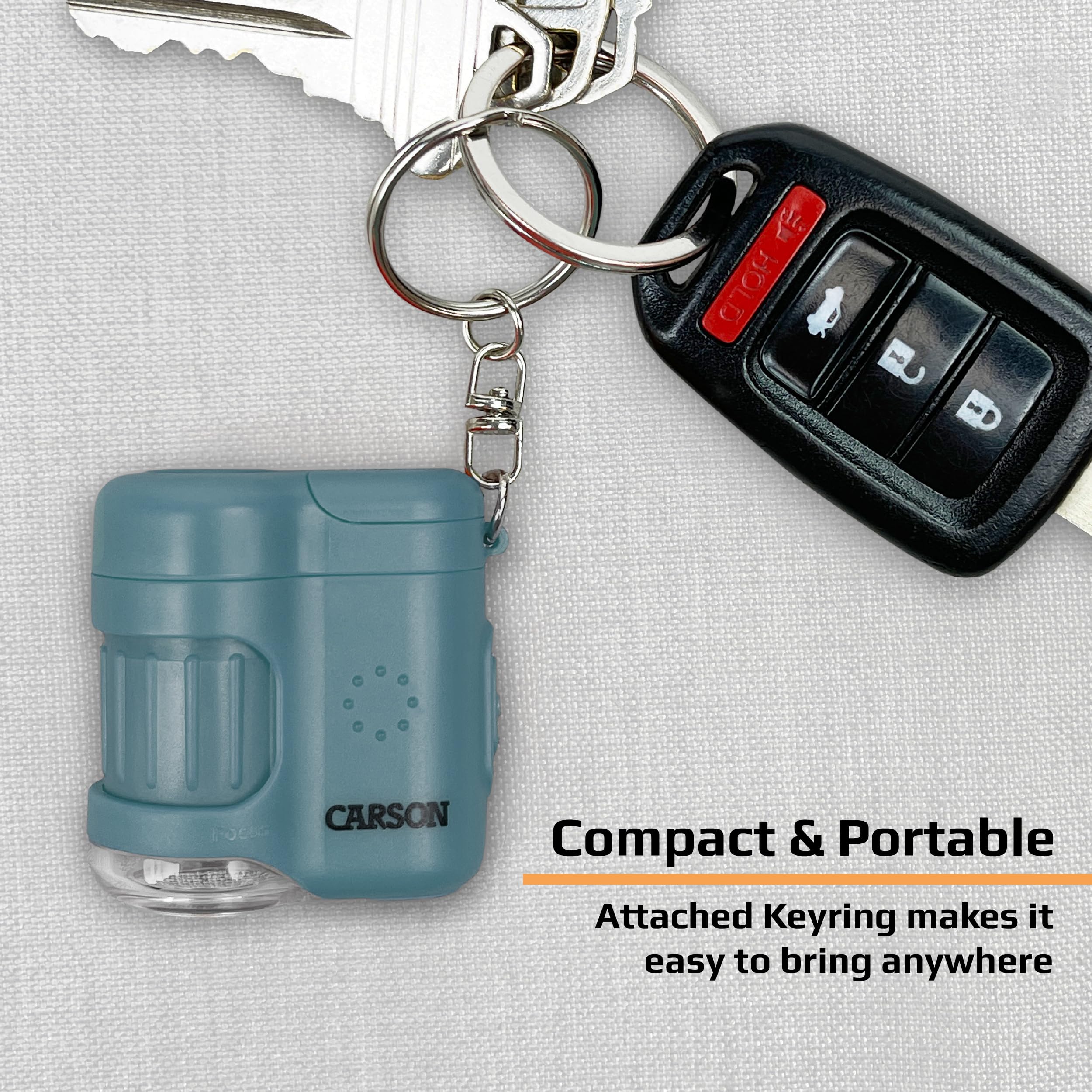 Carson MicroMini 20x LED Lighted Pocket Microscope Keychain by Carson - Angle View 6