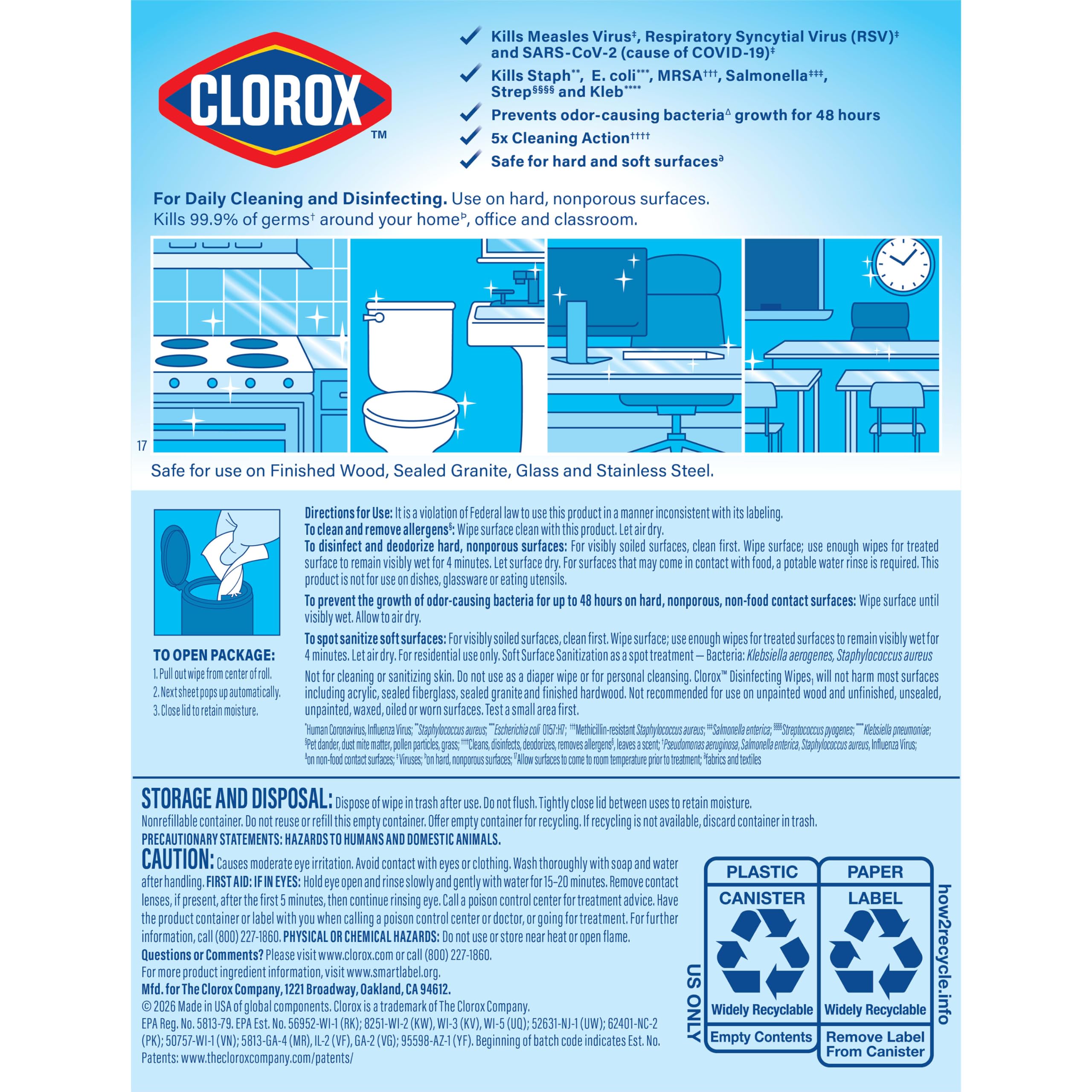 Clorox Disinfecting Wipes Back to School Variety Pack, 75 Count - Clorox
