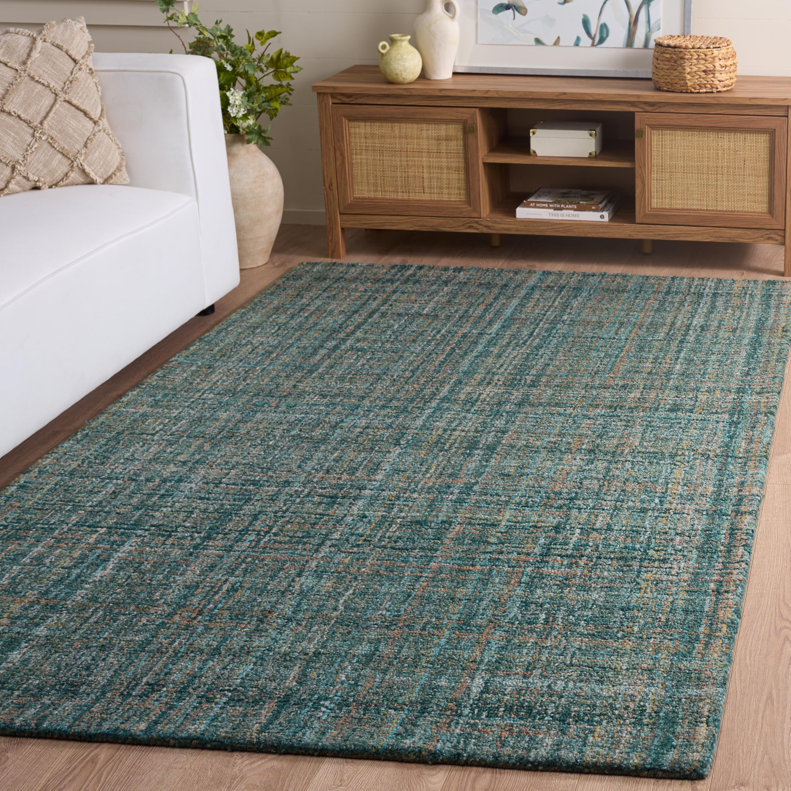 SAFAVIEH Area Rug 4x6 - Abstract Collection - Aqua & Green, - Product Imagery
