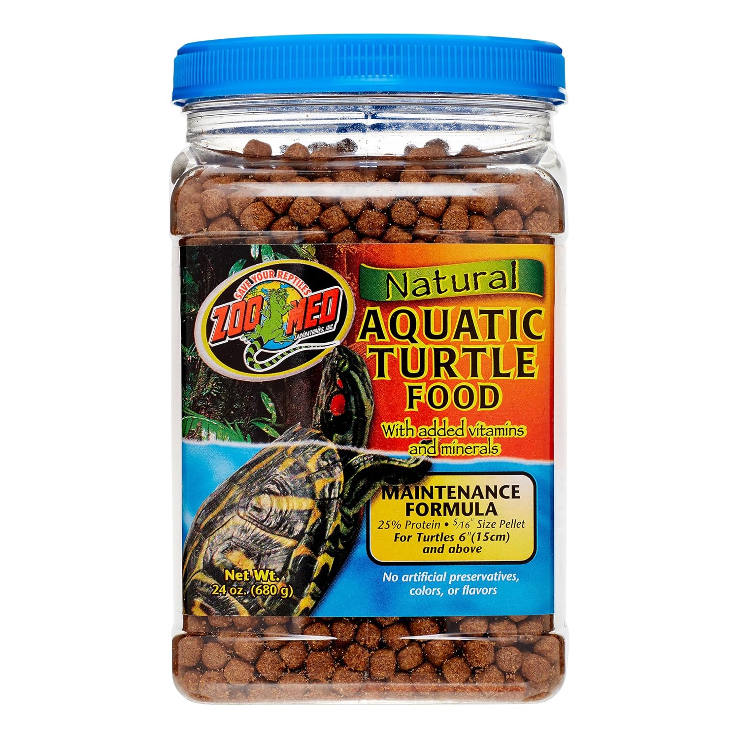 Zoo Med Natural Aquatic Turtle Food, Maintenance Formula, 24-