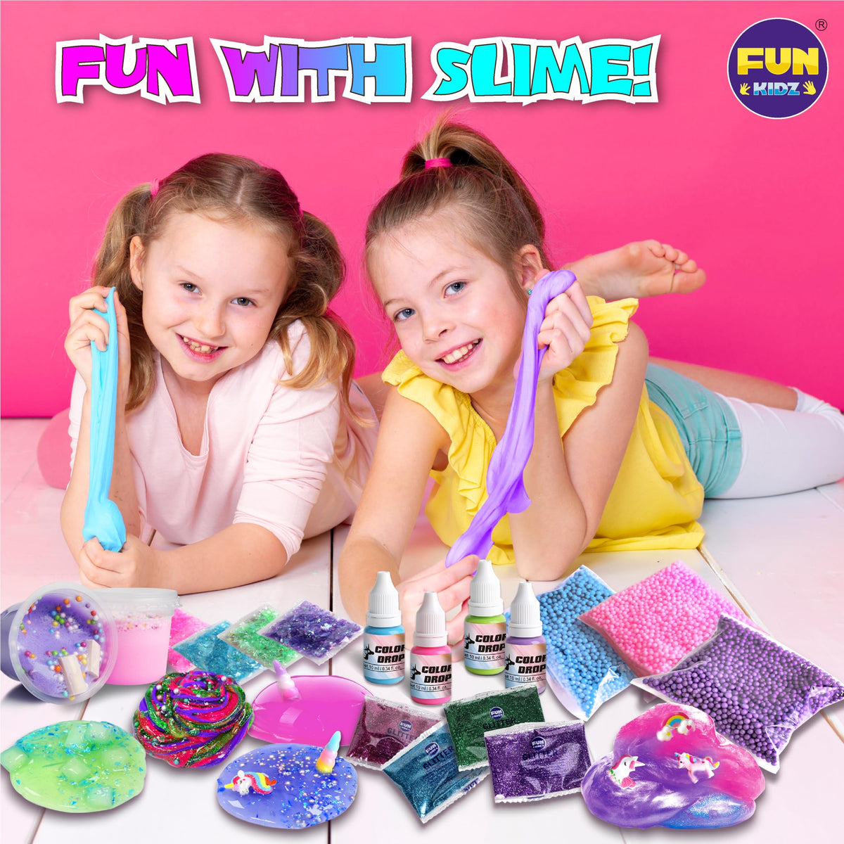 Fluffy Unicorn Slime Kit for Girls FunKidz Cloud Slime Gift - FUN KIDZ Official Imagery - 6
