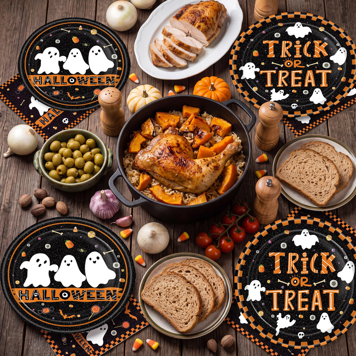 150Pcs Halloween Party Supplies Cute Ghost Trick or Treat - KLYMVA Official Imagery - 3