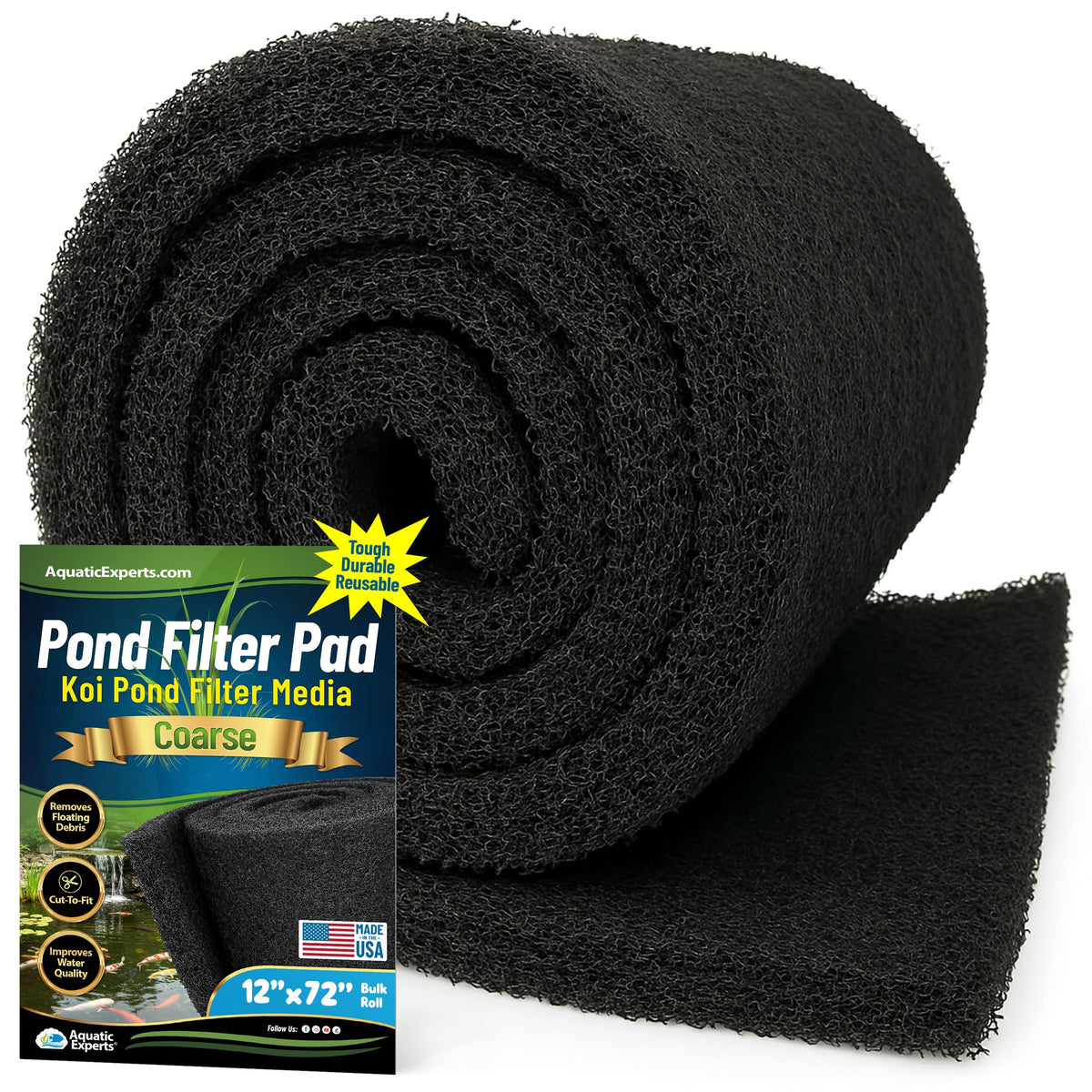 Aquatic Experts Classic Koi Pond Filter Pad COARSE Bulk Roll - Aquatic Experts Official Imagery - 1