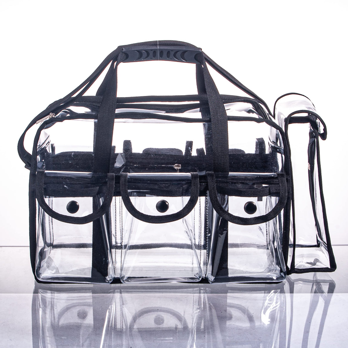 Wide Open Large Professional Clear PVC Travel Makeup Artist - Tense Edano Official Imagery - 6