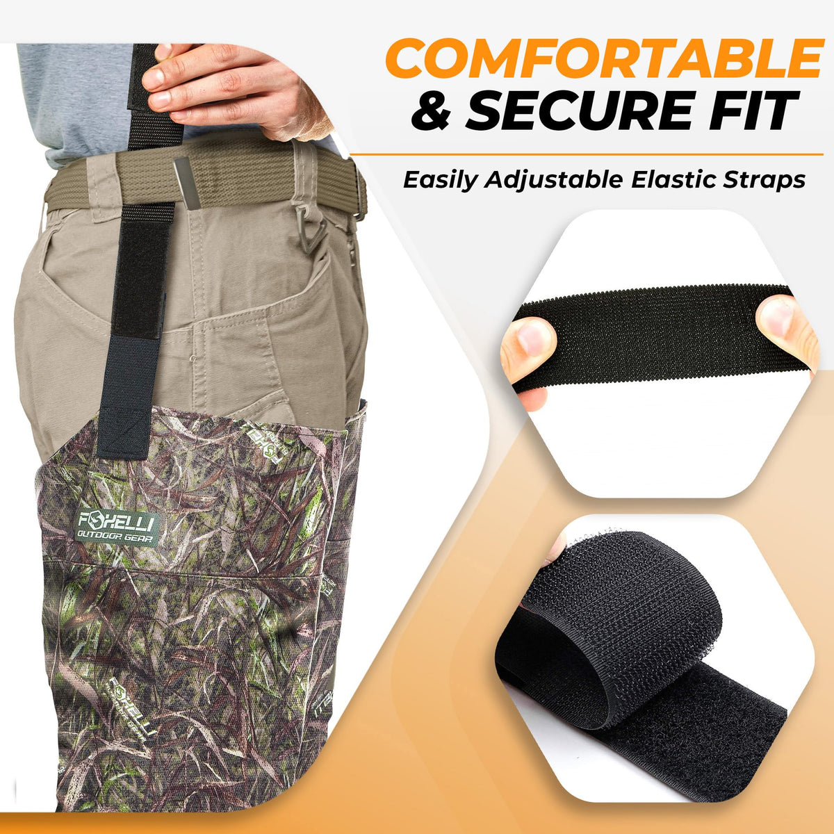 Foxelli Hip Waders Waterproof Camo Waders for Men Women with - Foxelli Official Imagery - 5