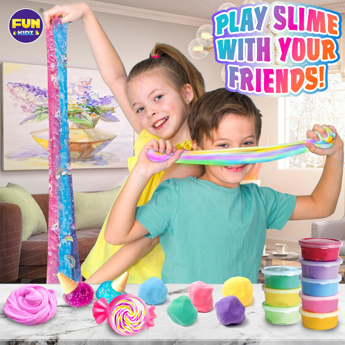 33 Cups Jumbo Slime Kit for Kids FunKidz Premade Ultimate - FUN KIDZ Official Imagery - 3