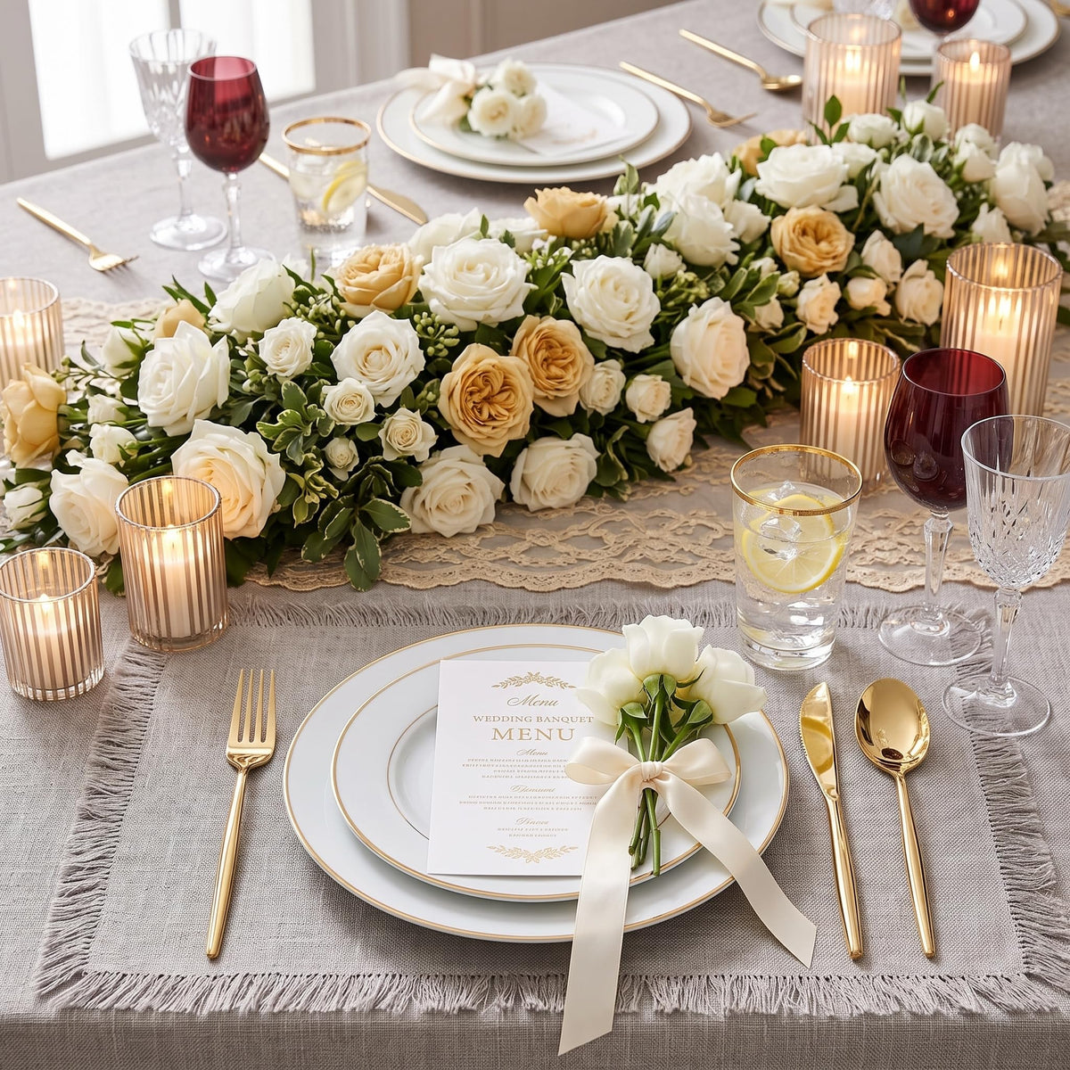 150 Piece Gold Plastic Silverware Heavy Duty Disposable - SUT Official Imagery - 5