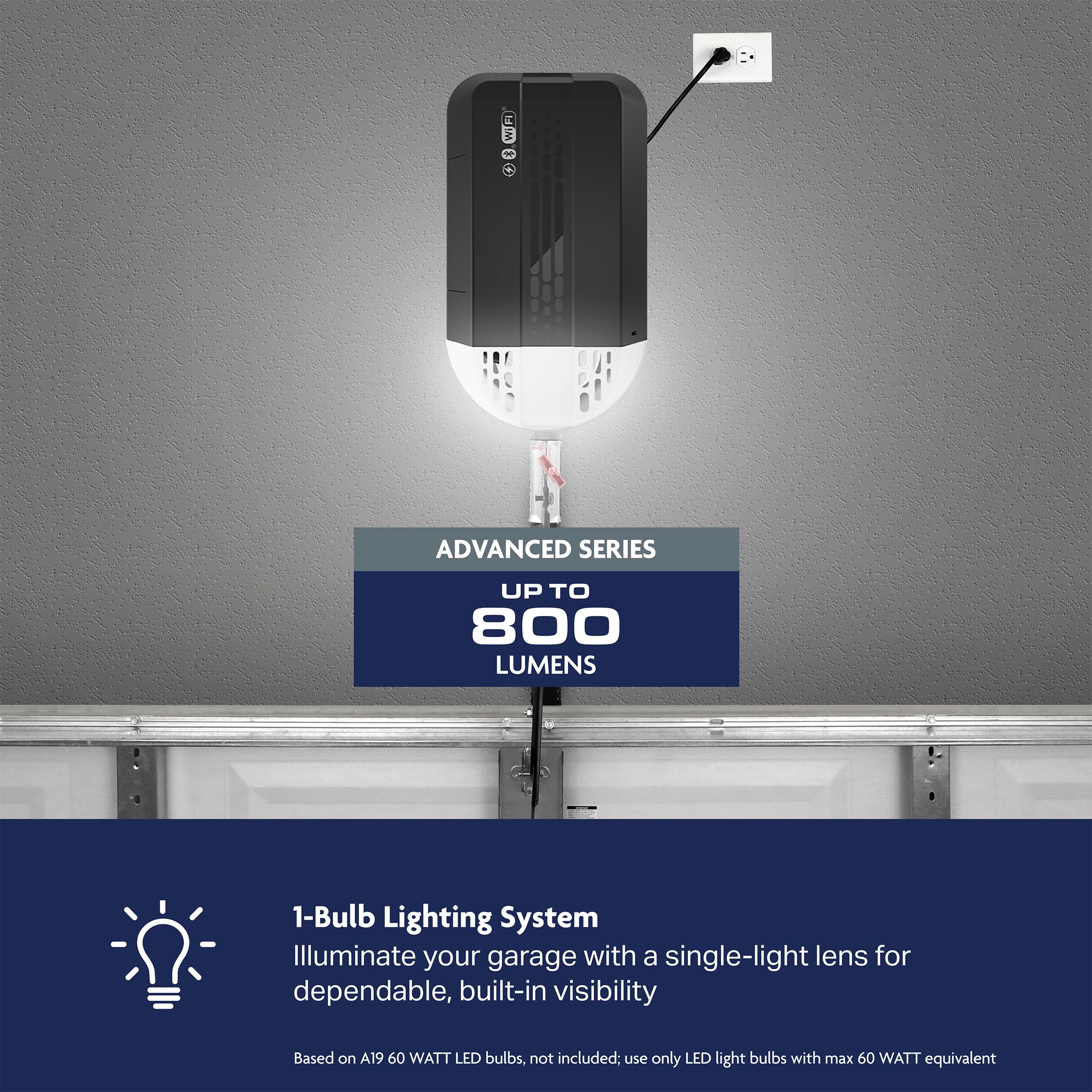 Chamberlain Belt Drive myQ Garage Door Opener, 1/2 HP w/Battery B - CHAMBERLAIN Official Product View 5