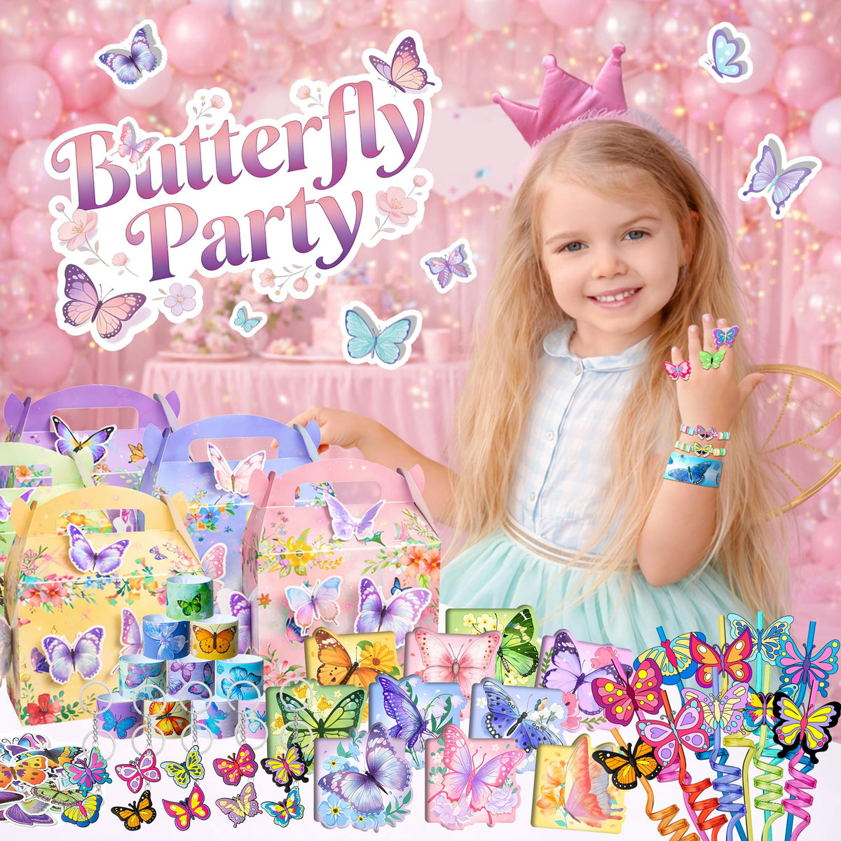 DMIGHT Butterfly Party Favors Fairy Birthday Party Supplies - DMIGHT Official Imagery - 8