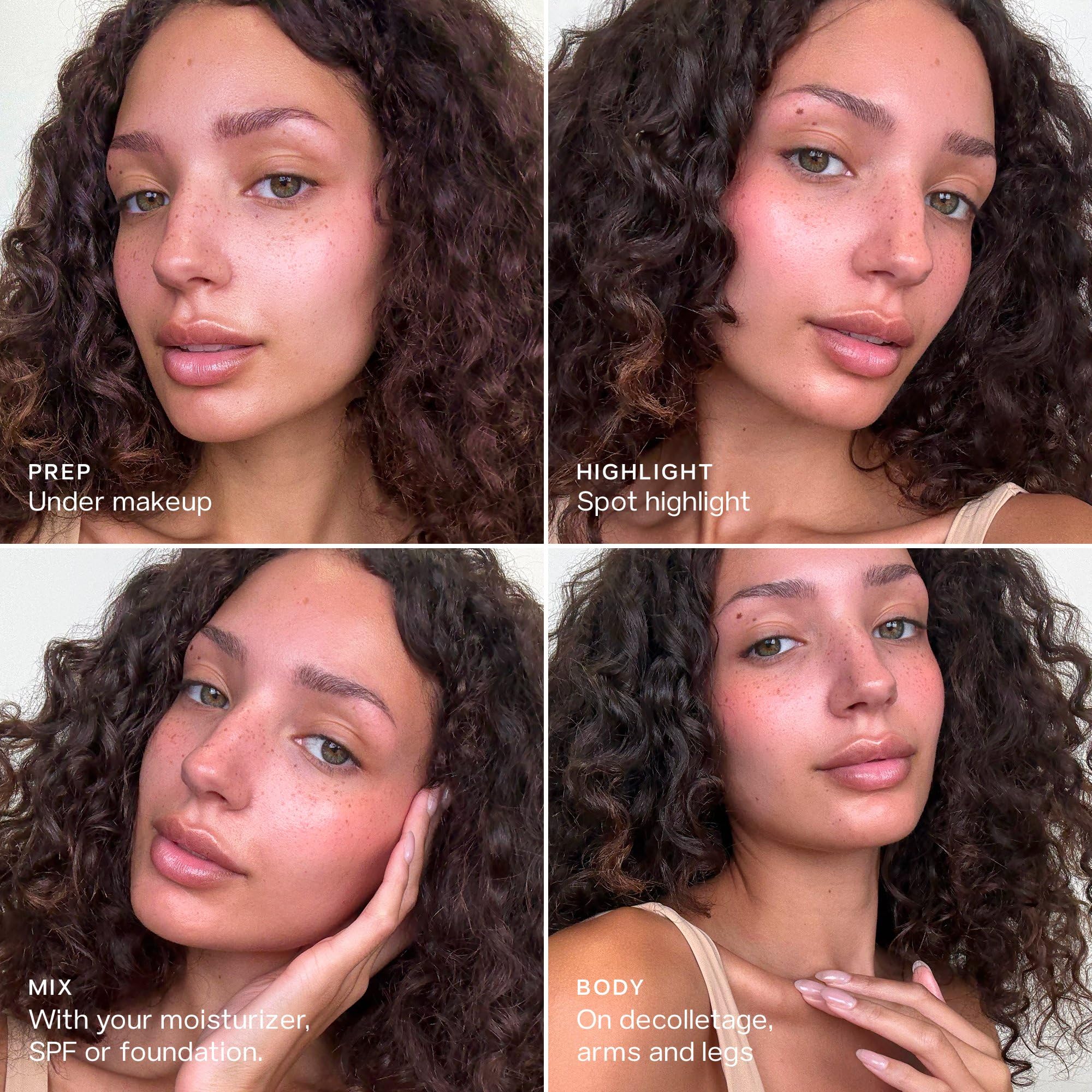 Saie Mini Glowy Super Gel Illuminating Face Makeup Primer, Sunglow - Saie Official Product View 8