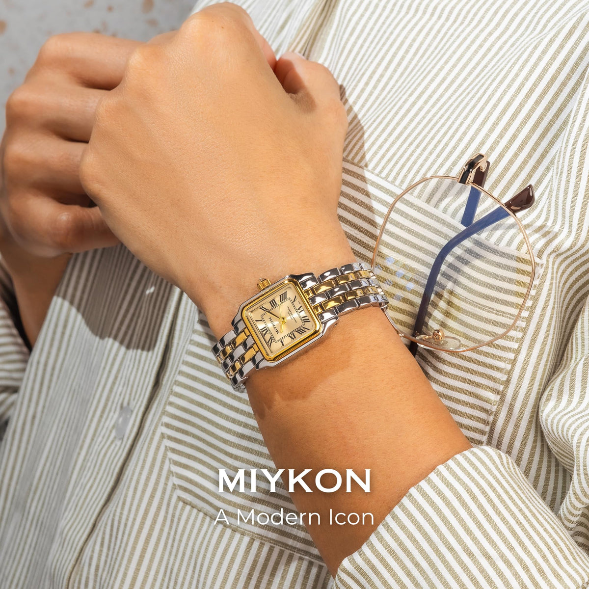Miykon Womens Square Dainty Vintage Jewelry Bracelet Watch - Miykon Official Imagery - 3