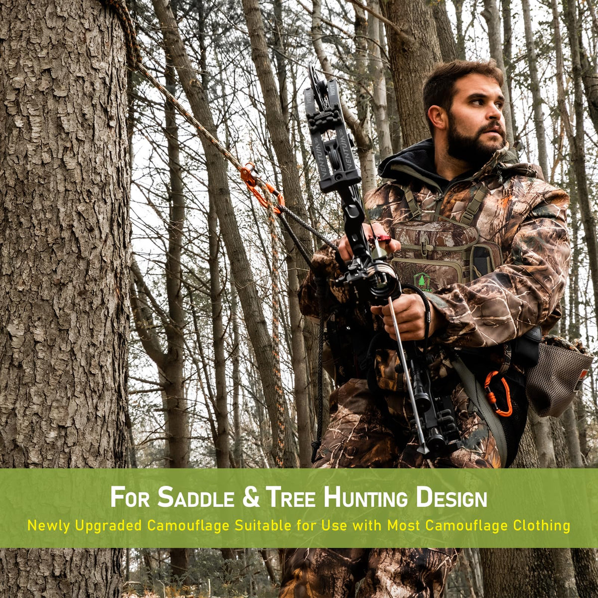 Binocular Harness Chest Pack with Rangefinder Pouch Bino - Wild Cedar Official Imagery - 8