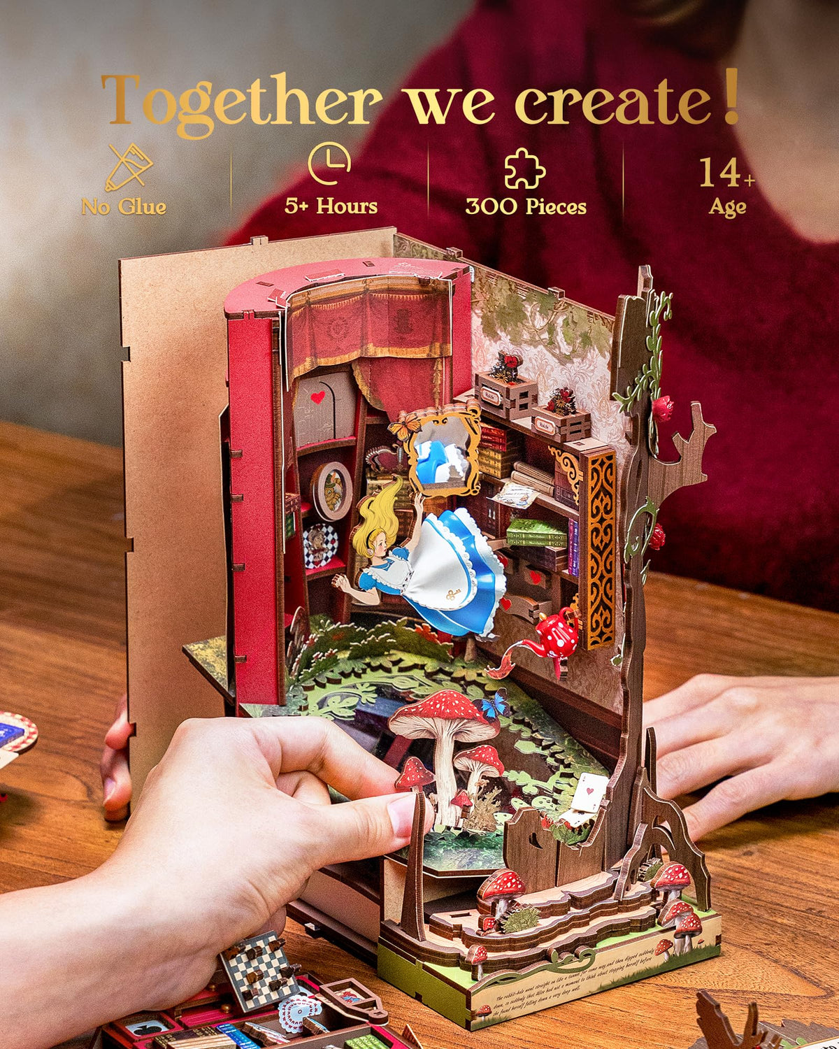 Rolife Book Nook Kit Fall into Wonder 3D Wooden Puzzles 9 9 - Rolife Official Imagery - 7