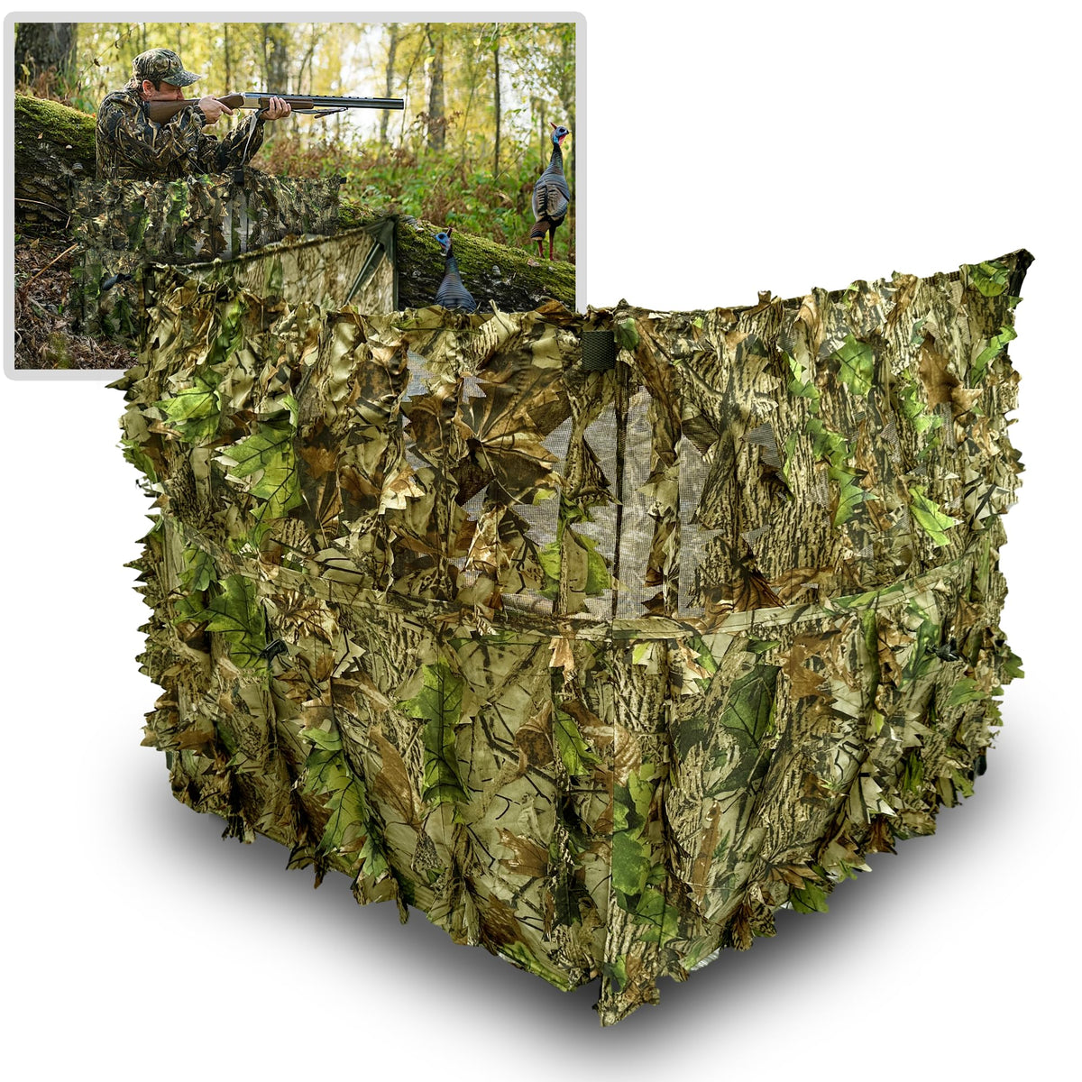 Hunting Blind for Turkey 3D Leafy Ground Blind for Deer - AYIN Official Imagery - 2