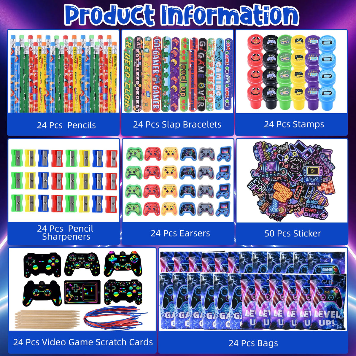 Ulema 218 Pcs Video Game Party Favors With Video Game - Ulema Official Imagery - 3