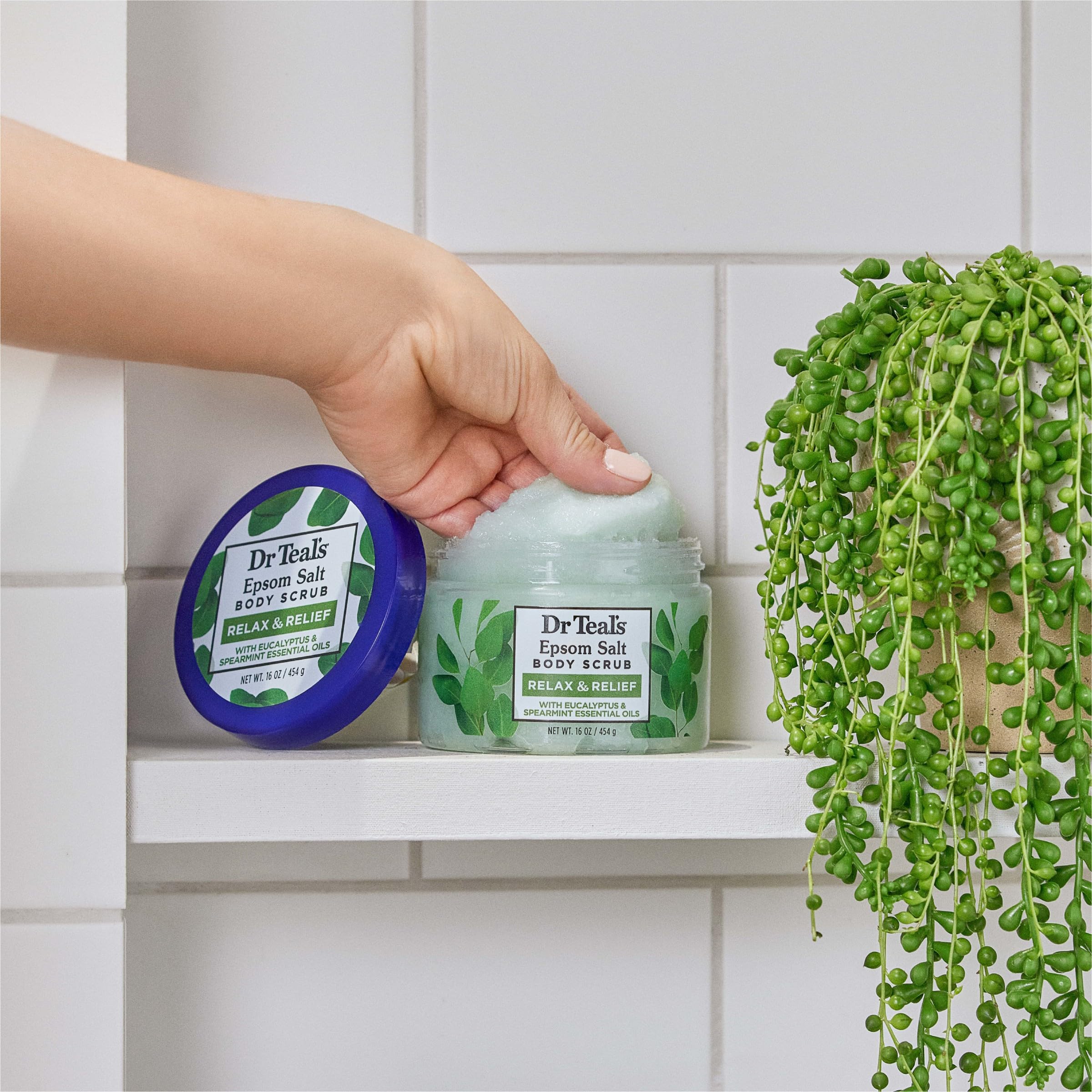 Dr Teal's Pure Epsom Salt Body Scrub, Relax & Relief with Eucalyptus & - Dr Teal's Official Product View 7