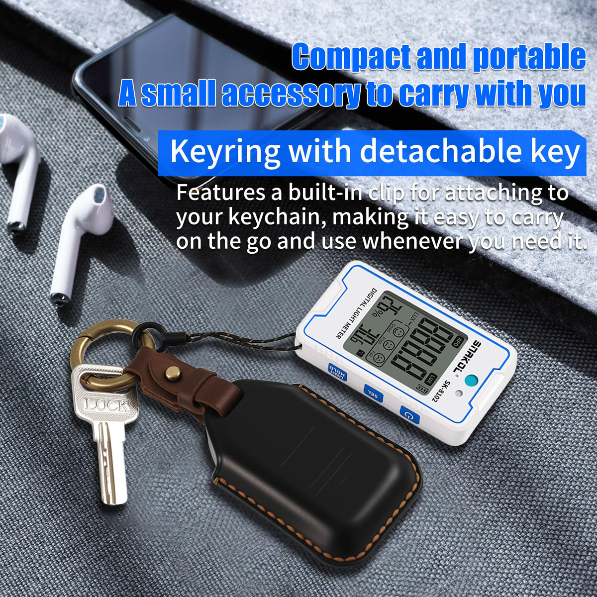 Digital Lux Meter Pocket Illuminance Tester with Temp - SNAKOL Official Imagery - 3