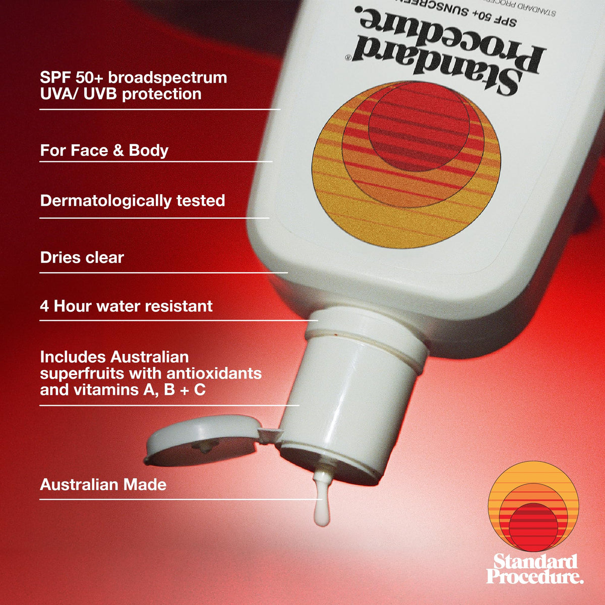 Standard Procedure SPF 50 Sunscreen Aloe Vera Gel 4HR Water - Standard Procedure. Official Imagery - 3