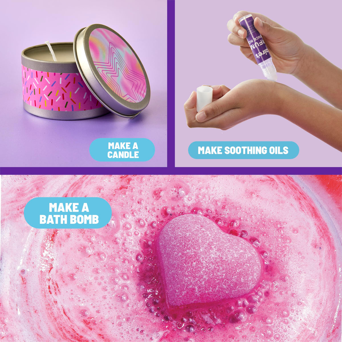 Claire s DIY Bath Bomb Scented Candle Making Set 32 Piece - Claire's Official Imagery - 4