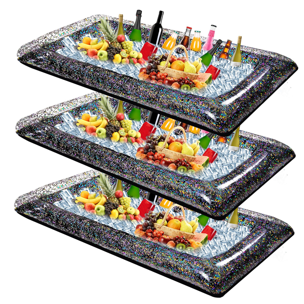 Inflatable Glitter Serving Bar 3Pcs with Drain Plug New - Animsco Official Imagery - 1