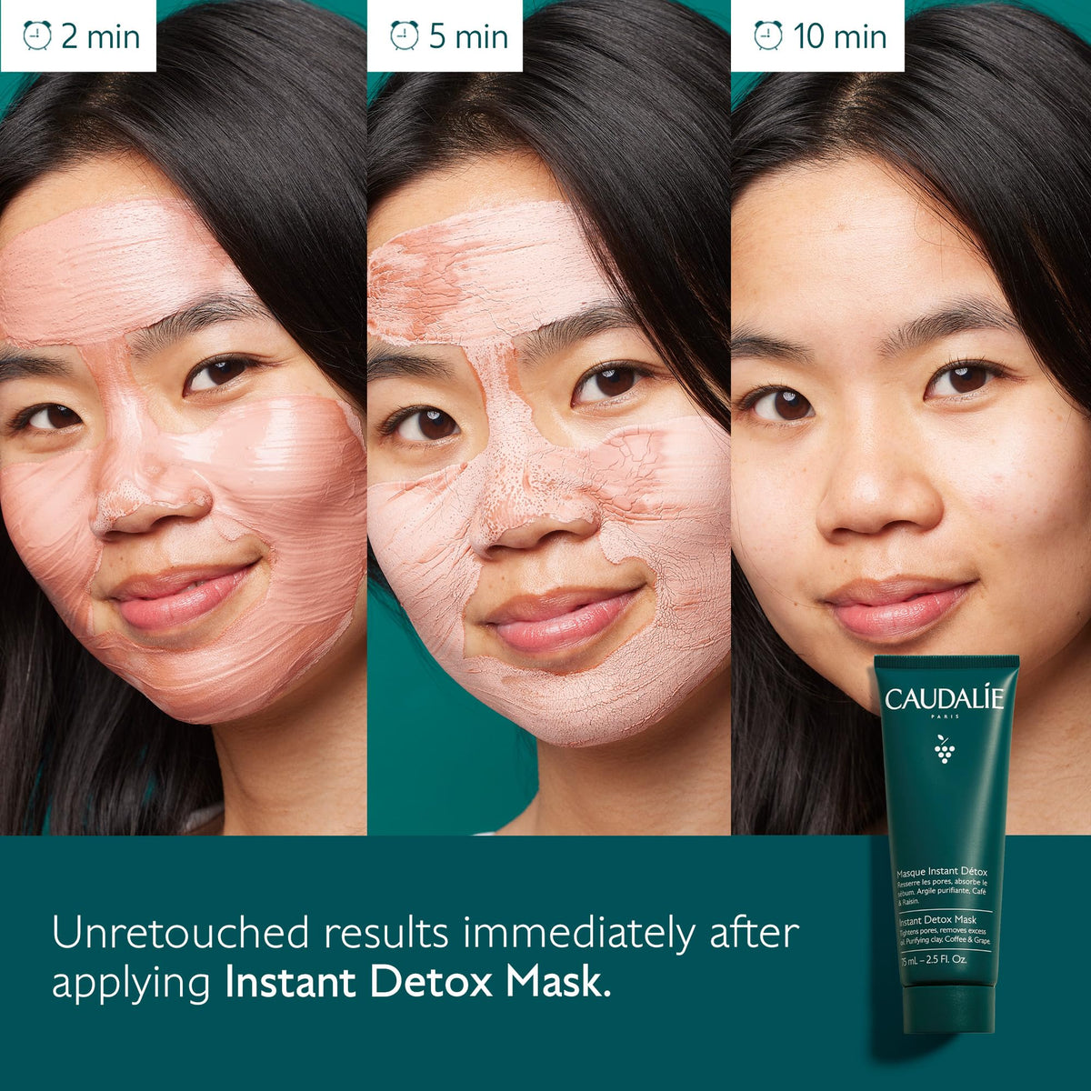 Caudalie Instant Detox Mask Pore Minimizing Pink Clay Face - Premium Selection Official Imagery - 7