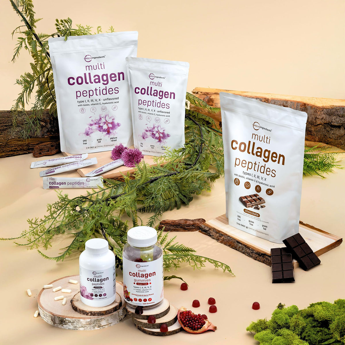 Micro Ingredients Multi Collagen Peptides Pills 240 Capsules - Micro Ingredients Official Imagery - 7