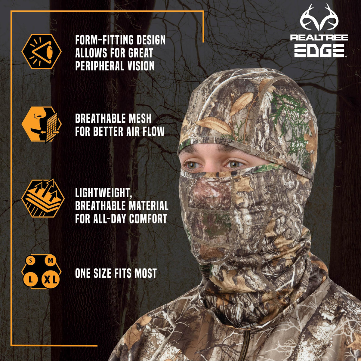Allen Company Vanish Stretch Fit Camouflage Balaclava Camo - AC Allen Official Imagery - 4