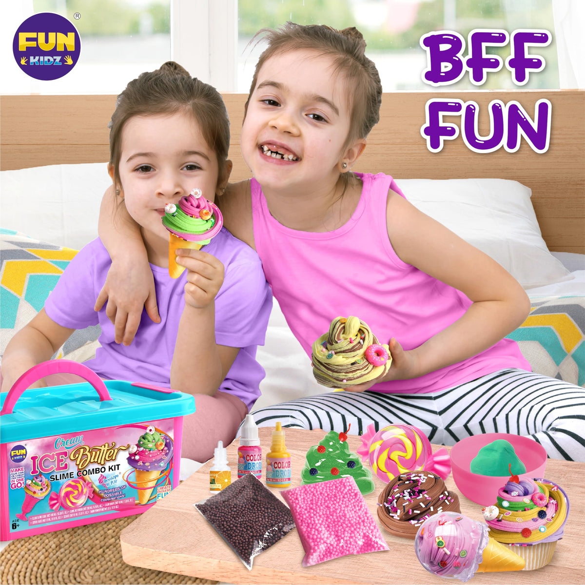 Gift Butter Slime Kit for Girls 10 12 FunKidz Ice Cream Soft - FUN KIDZ Official Imagery - 5