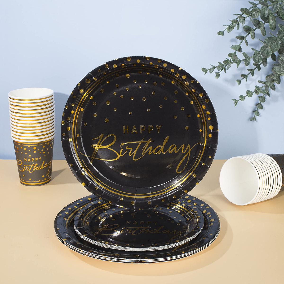 175PCS Happy Birthday Disposable Dinnerware Set Party - Tyzarglef Official Imagery - 6