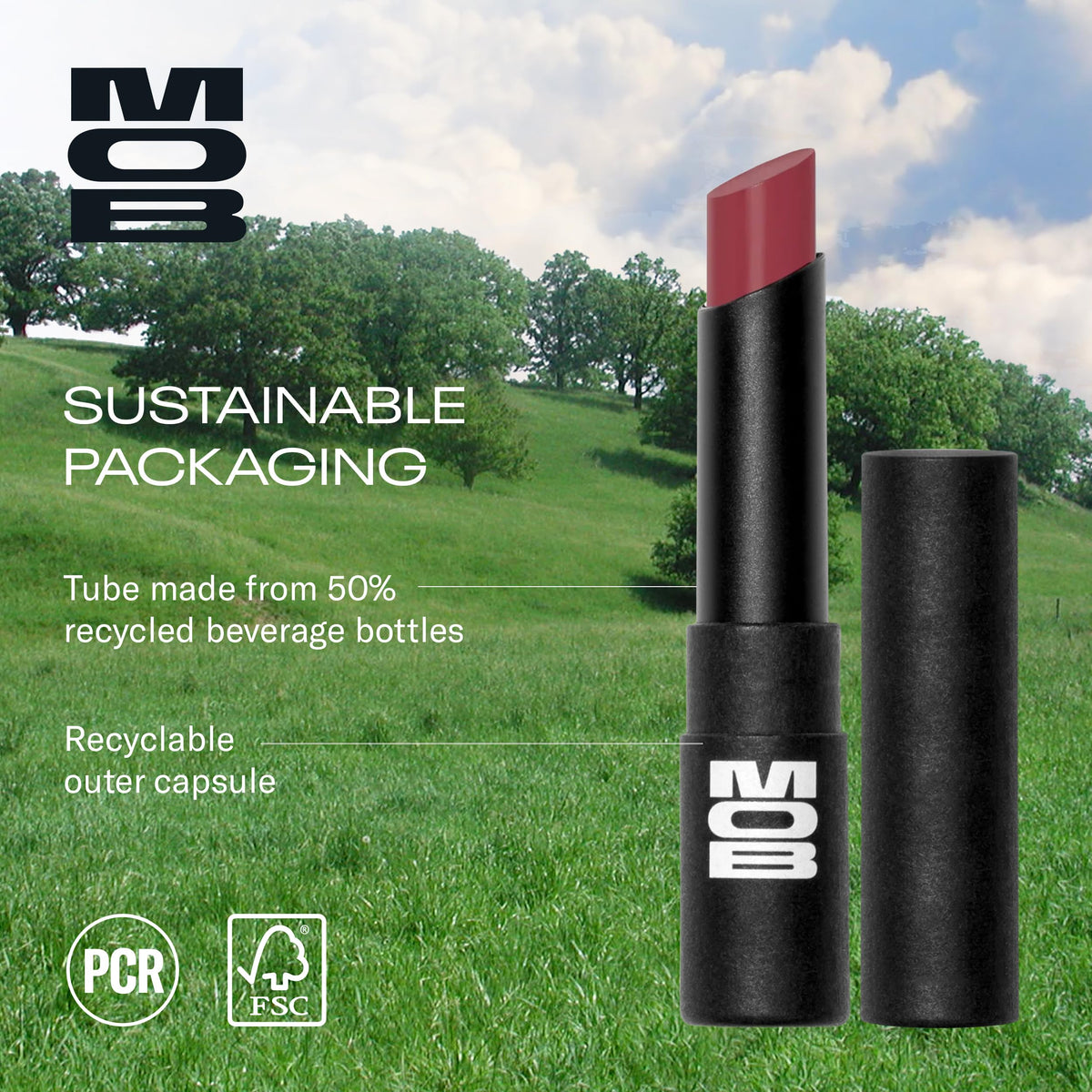 MOB Beauty Hydrating Shine Lip Balm M24 Soft Berry Plum - MOB Official Imagery - 8
