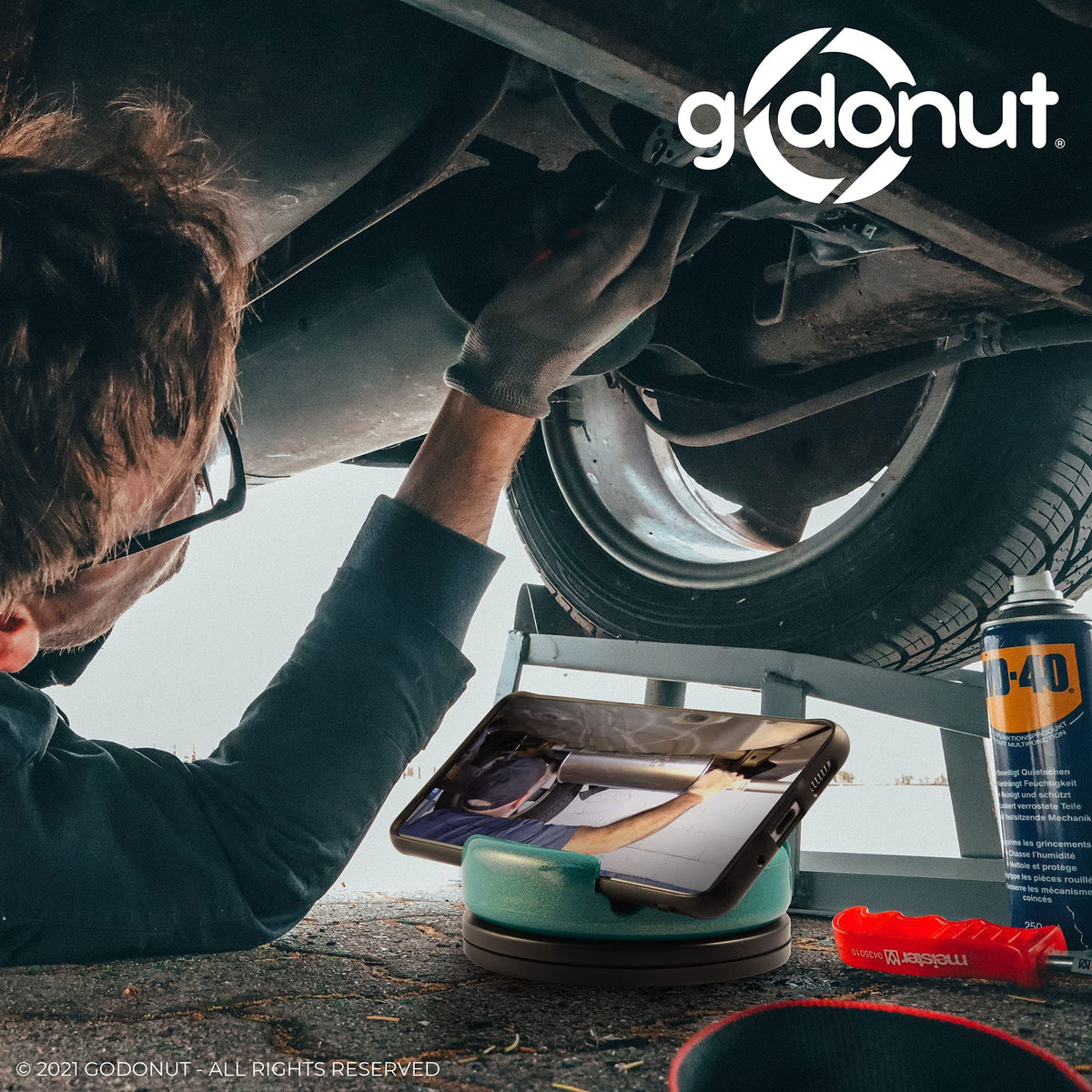 360 Swivel Smartphone and Tablet Stand and Desk Organizer - GoDonut Official Imagery - 5