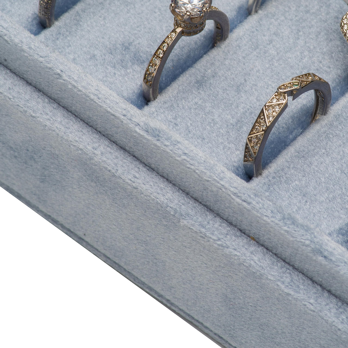 Velvet Ring Organizer Display Tray Jewelry Box Earring - COWFEX Official Imagery - 5