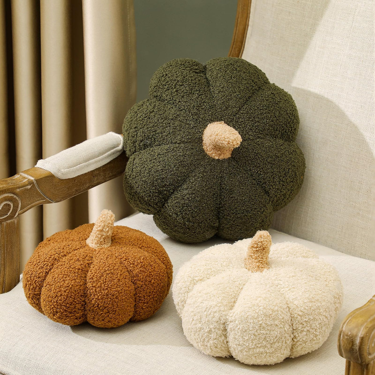 Briwooody 3 Pcs Fall Halloween Pumpkin Throw Pillow 3D - Briwooody Official Imagery - 4