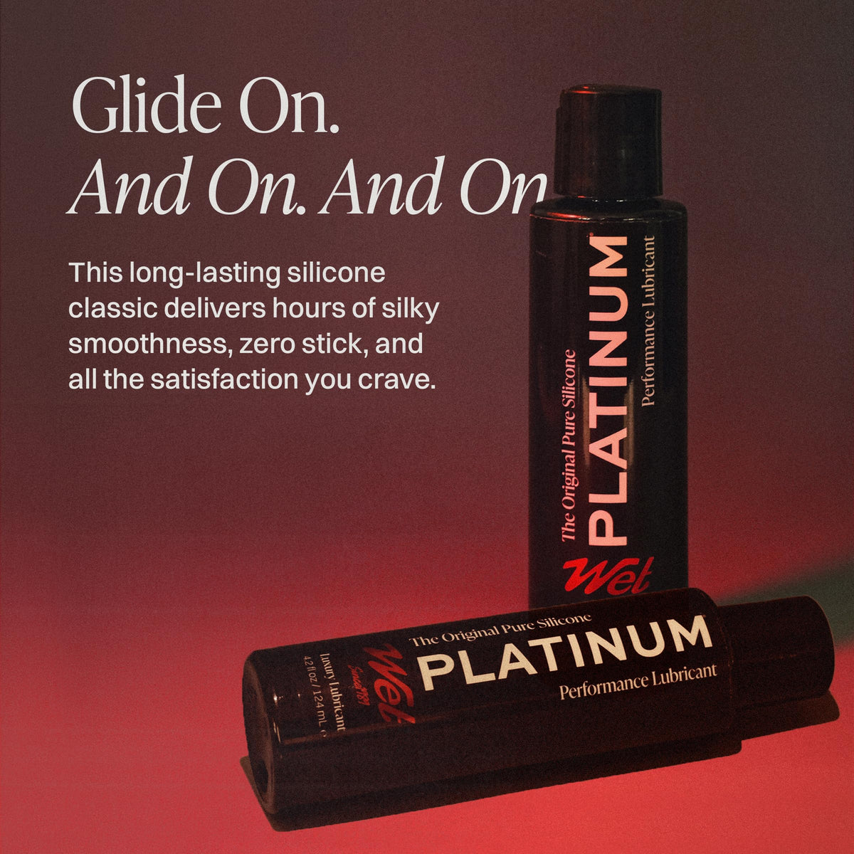 Wet Platinum Silicone Lube Ultra Smooth Long Lasting Glide - Wet Official Imagery - 3