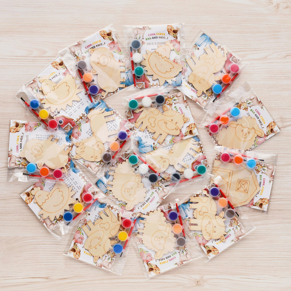 24PCS Farm Animals Party Favors - GEECOZYLIFE Official Imagery - 1