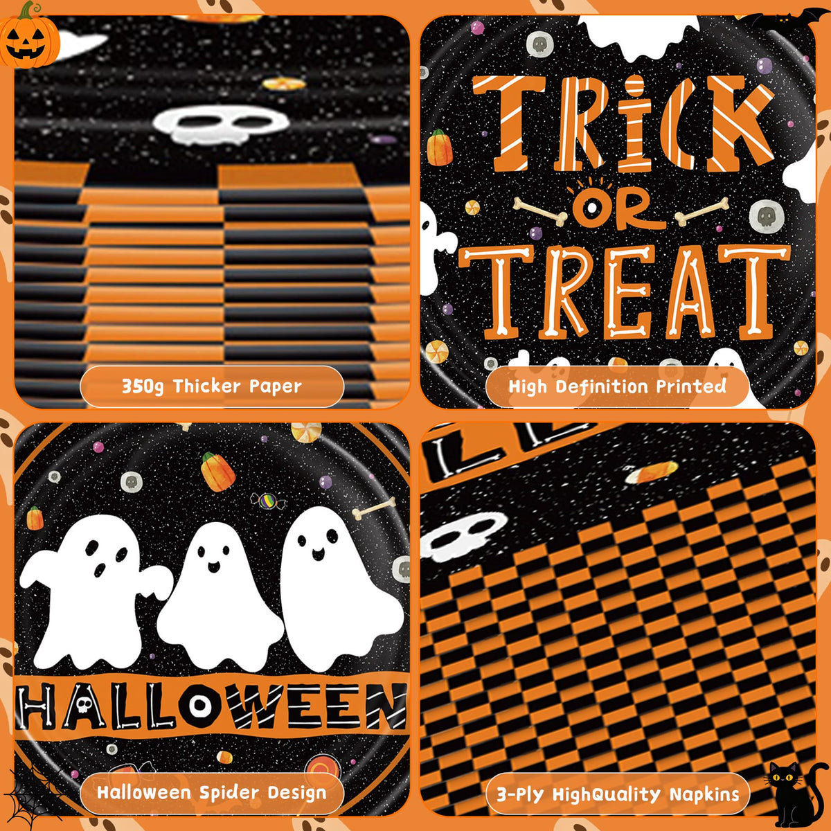 150Pcs Halloween Party Supplies Cute Ghost Trick or Treat - KLYMVA Official Imagery - 8