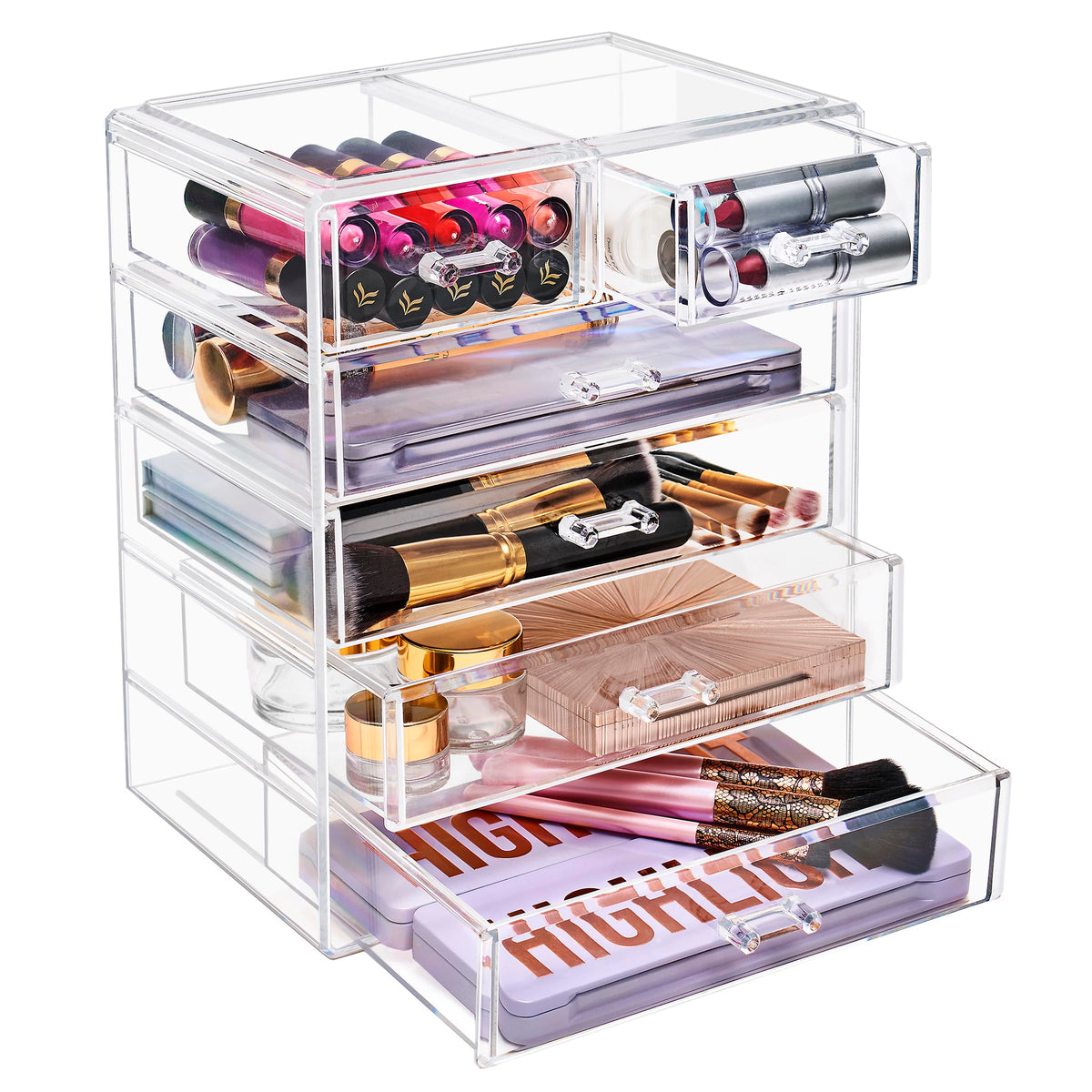 Sorbus 6 Drawer Makeup Organizer with Small Wide Drawers - Sorbus Official Imagery - 8