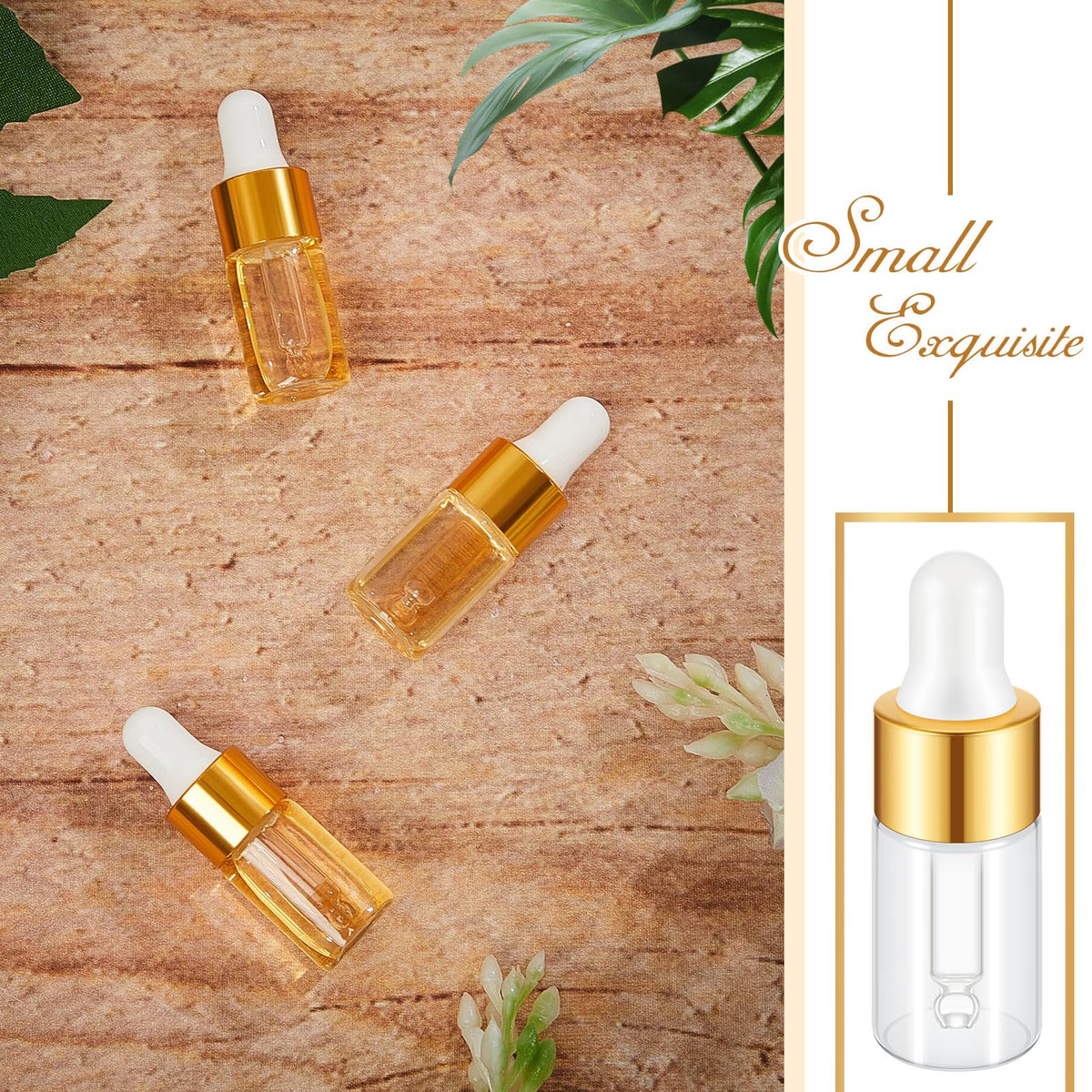 Didaey 200 Pcs 1 2 3 5 10 15 ml Mini Glass Oil Dropper - Didaey Official Imagery - 7