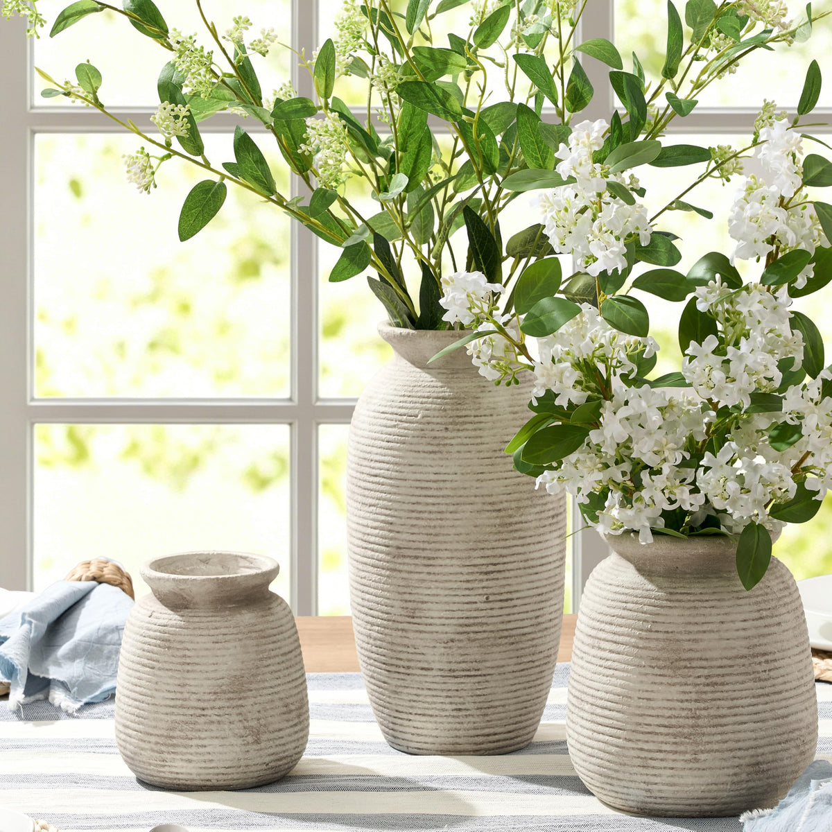 Ceramic Flower Vase 12 5 Large Vases Home Decor Rustic - ooit Official Imagery - 7